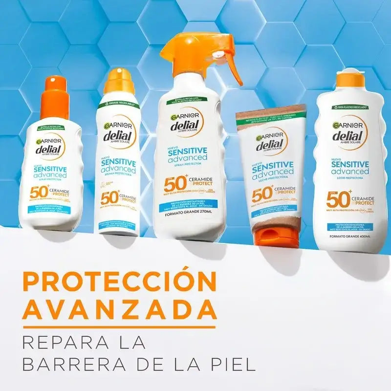 Garnier Delial Delial Sensitive Advanced Ip50+ Sonnenschutzspray für helle, empfindliche und sonnenunverträgliche Haut, 270Ml