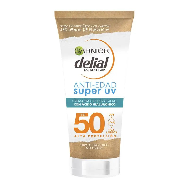 Garnier Delial Super Uv Fps50+ Tägliche Altersschutzcreme mit Hyaluronsäure - 50Ml