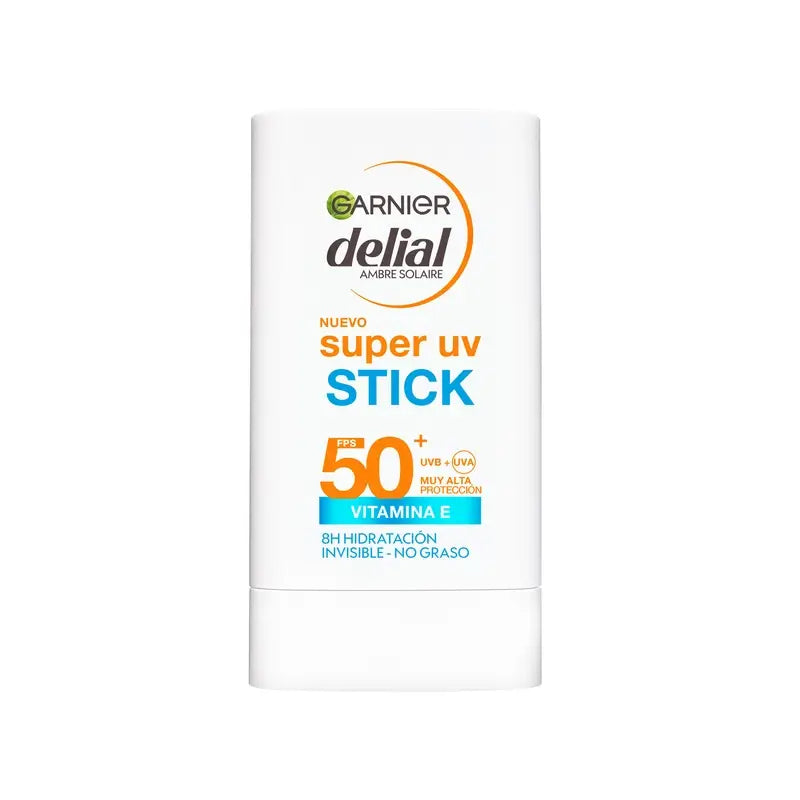 Garnier Delial Super Uv Stick Fps50+ Unsichtbar 8H Feuchtigkeitsspendend, 18 gr