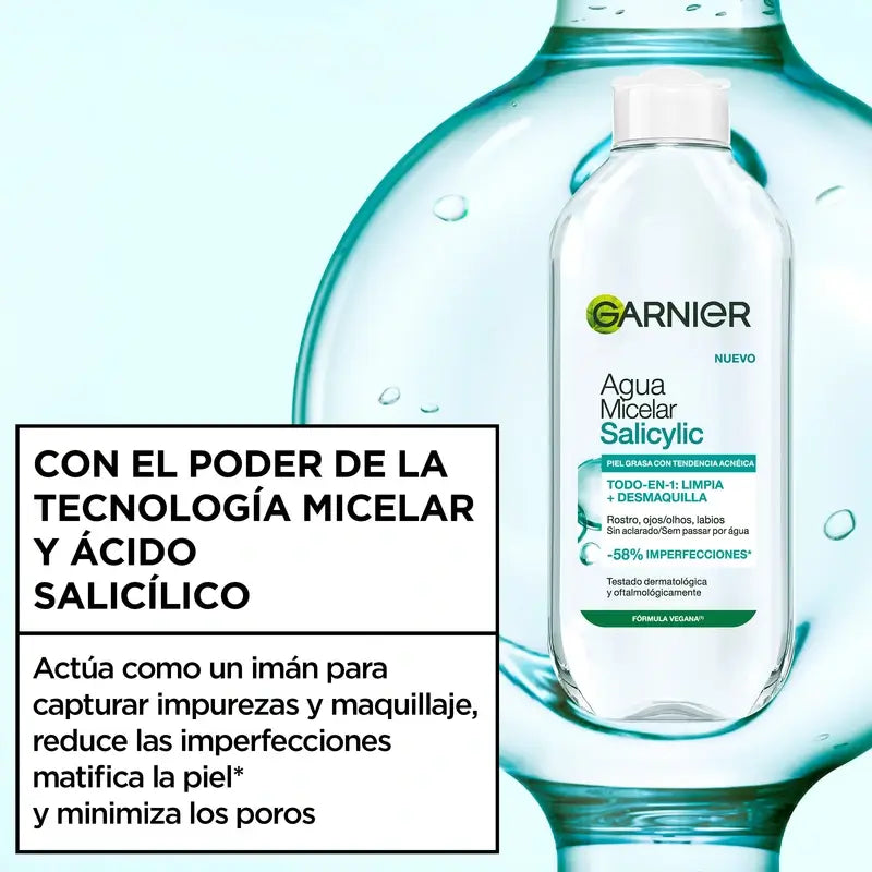 Garnier Gesichtsreinigungsprodukte Salizylisches Anti-Perfektions-Mizellenwasser , 400 ml