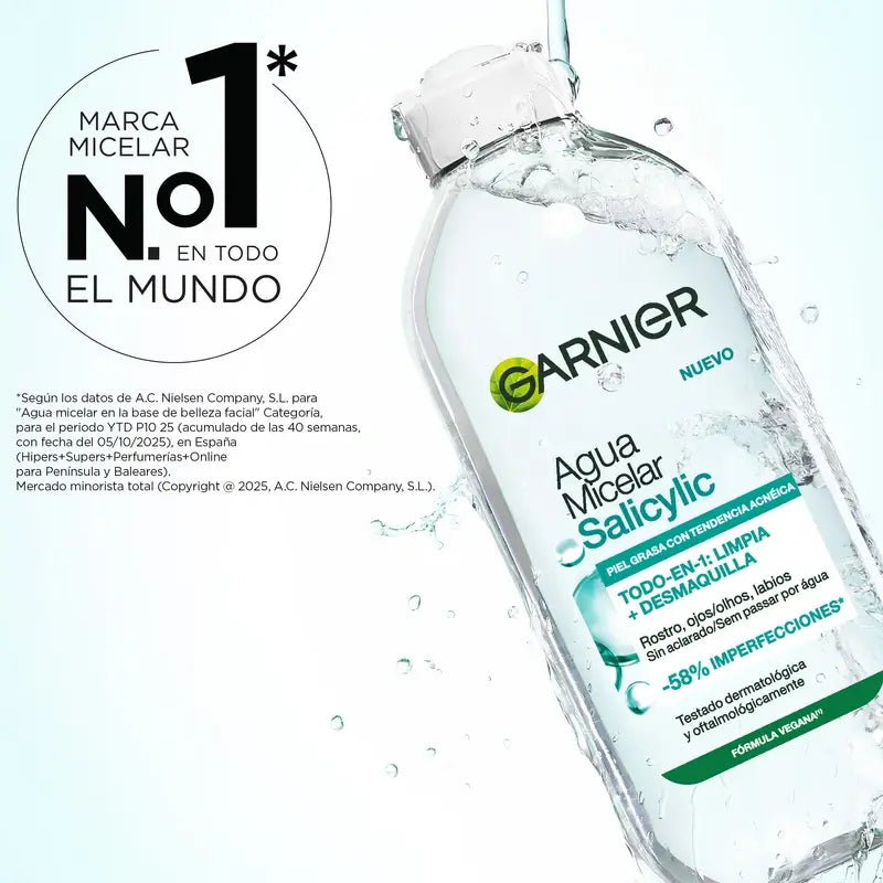 Garnier Gesichtsreinigungsprodukte Salizylisches Anti-Perfektions-Mizellenwasser , 400 ml