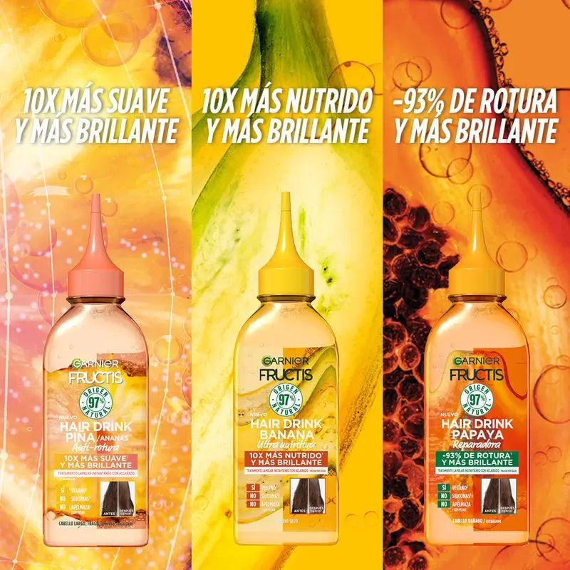 Garnier Fructis Haar Drink Ananas Anti-Breakage. Haar 10X weicher, glänzender & Frizz frei, 200Ml