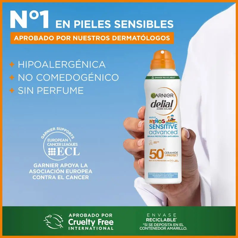 Garnier Delial Sensitive Advanced Anti-Sand Nebel Spf 50+, 150ml