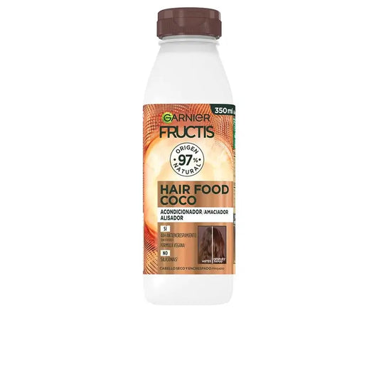 Garnier Fructis Hair Food Kokosnuss Glättende Spülung 350ml für trockenes & krauses Haar