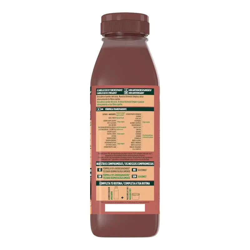 GarnierFructis Hair Food Kokosnuss Glättung Shampoo 350 ml für trockenes und krauses Haar