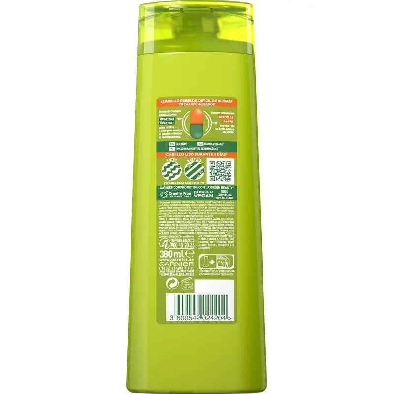 Garnier Fructis Smooth & Shine Shampoo für glattes, widerspenstiges oder schwer zu glättendes Haar 380 ml
