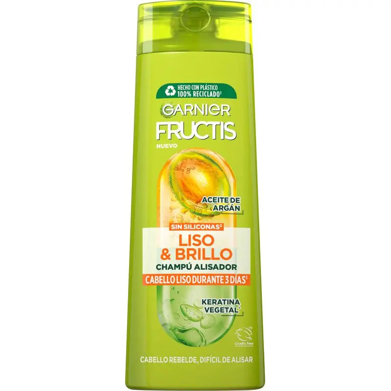 Garnier Fructis Smooth & Shine Shampoo für glattes, widerspenstiges oder schwer zu glättendes Haar 380 ml