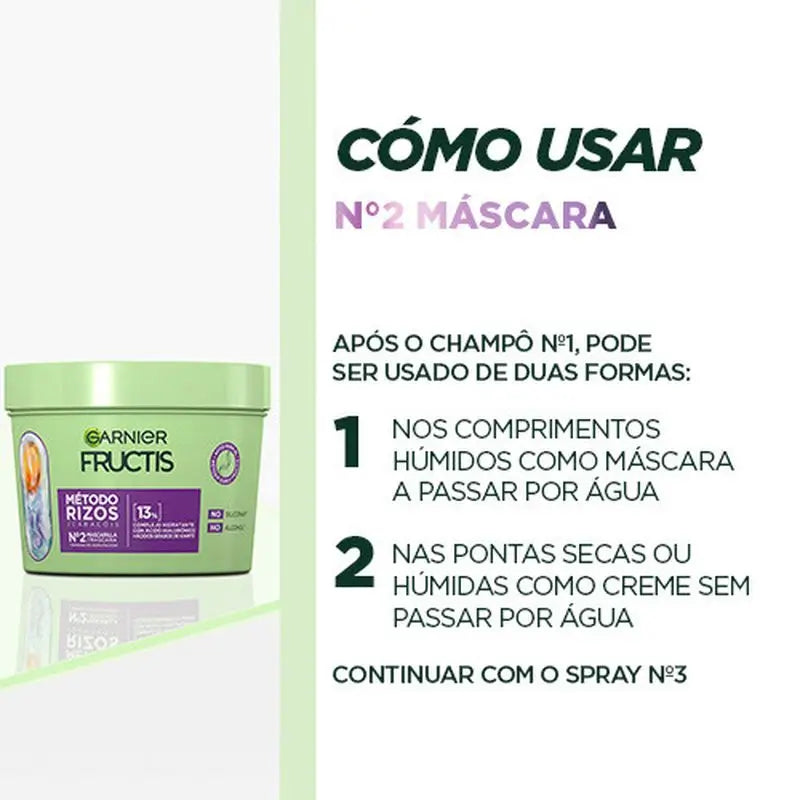 Garnier Fructis Curl Method Curl Mask #2 für hydratisierte Locken für 1 Woche 370Ml