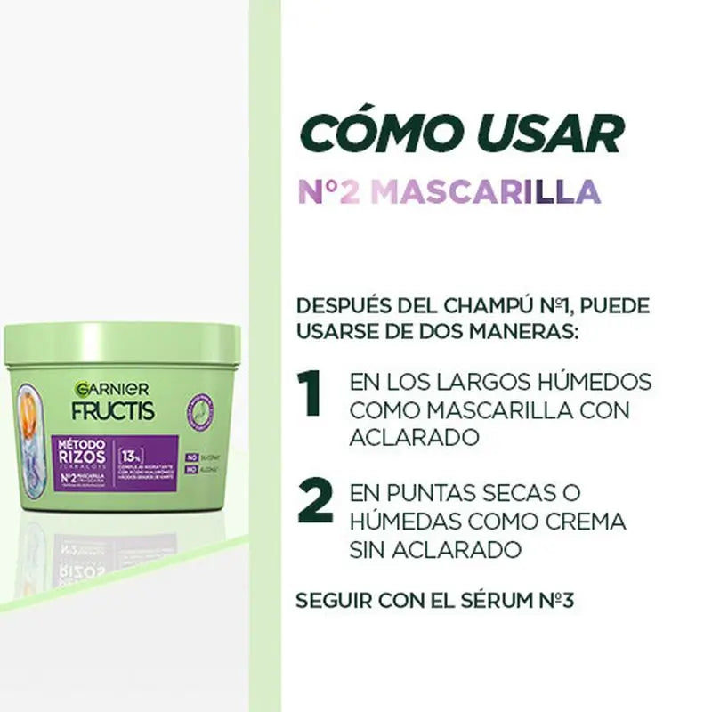 Garnier Fructis Curl Method Curl Mask #2 für hydratisierte Locken für 1 Woche 370Ml