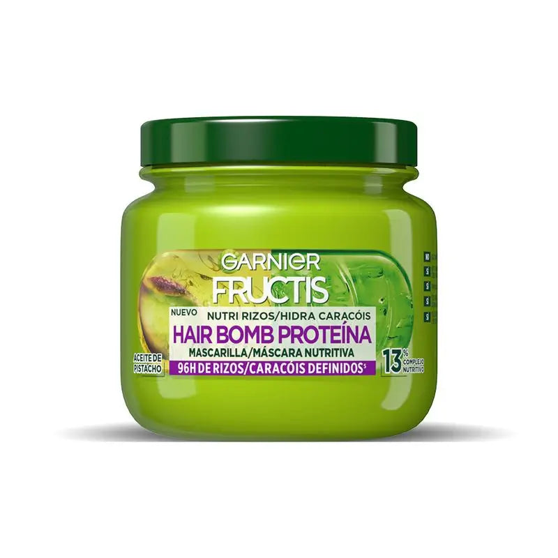 Garnier Fructis Nutri Curls Hair Bomb Protein-Nährende Haarmaske mit Pistazienöl 320 ml.