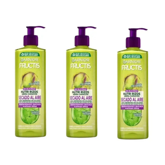 Garnier Fructis Nutri Curl Lufttrocknung Keine Spülung lockiges oder gewelltes Haar Creme, 3X400 Ml