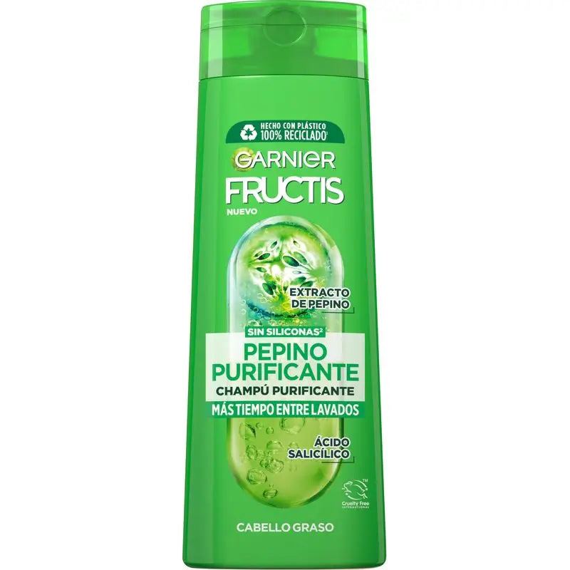 Garnier Fructis Pure Fresh Gurke Reinigendes Shampoo Fettiges Haar 380ml