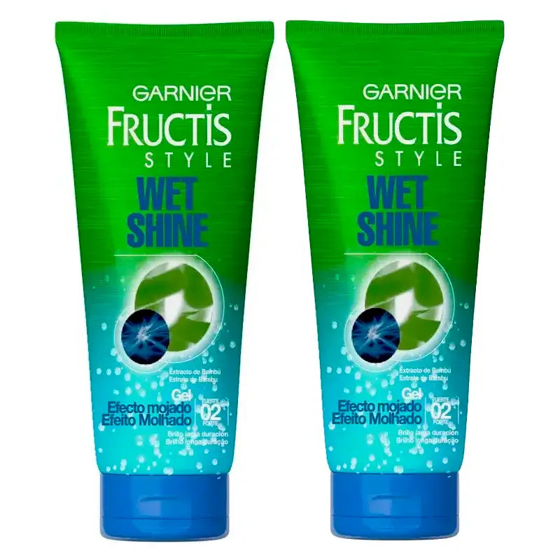 Garnier Fructis Style Gel Wet Shine Wet Effect, Packung 2 x 250 Ml