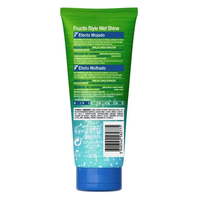 Garnier Fructis Style Gel Wet Shine Wet Effect, Packung 2 x 250 Ml