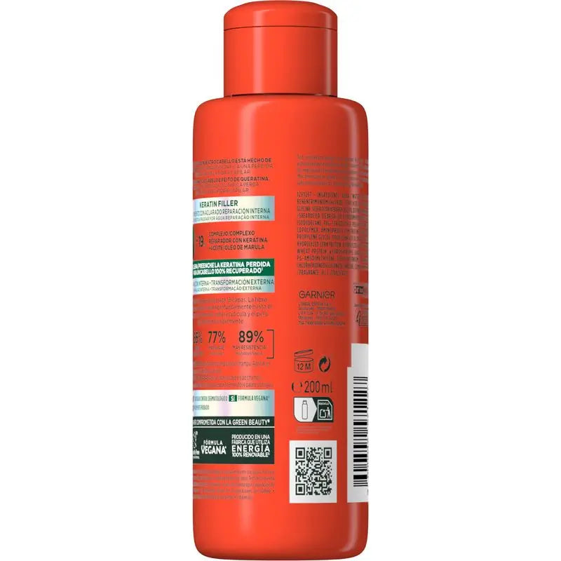 Garnier Fructis Keratin Filler Intensive Behandlung Goodbye Damage mit Marula-Öl für geschädigtes Haar 200Ml