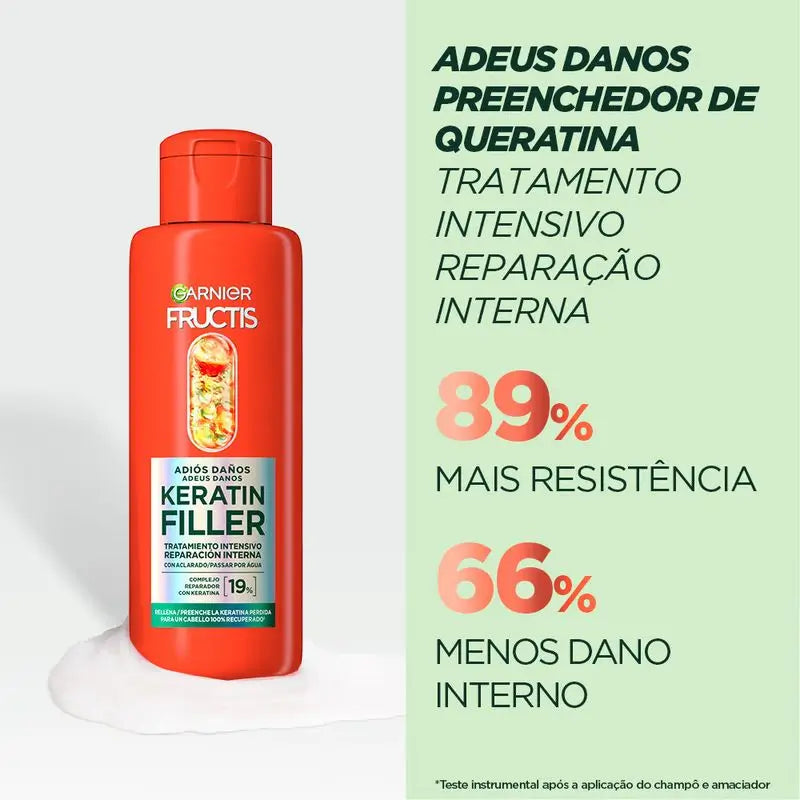 Garnier Fructis Keratin Filler Intensive Behandlung Goodbye Damage mit Marula-Öl für geschädigtes Haar 200Ml