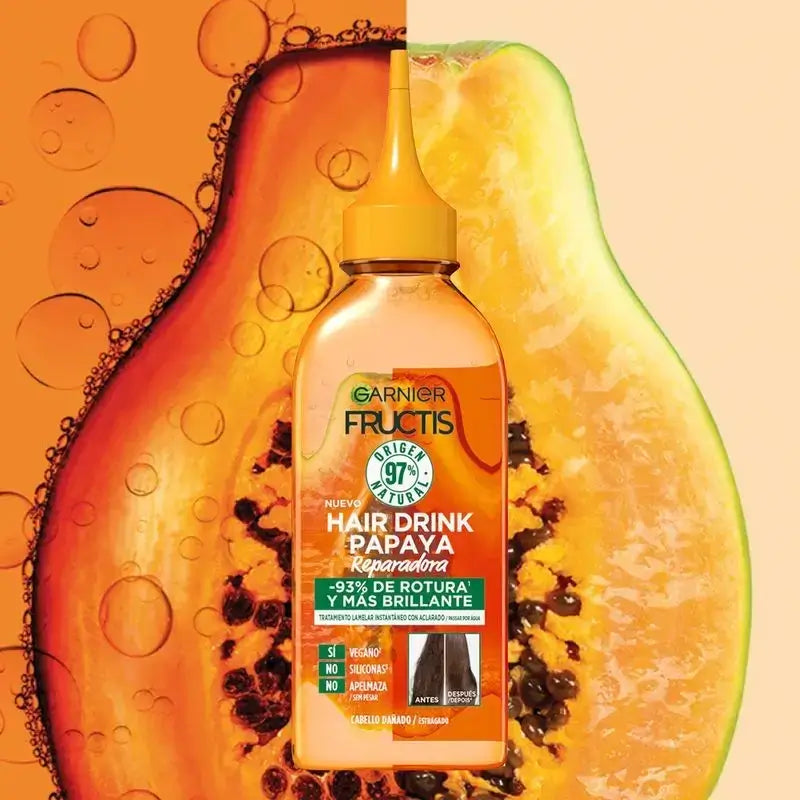 Garnier Fructis Hair Drink Papaya Reparierendes Haar Laminierende Behandlung, 200ml