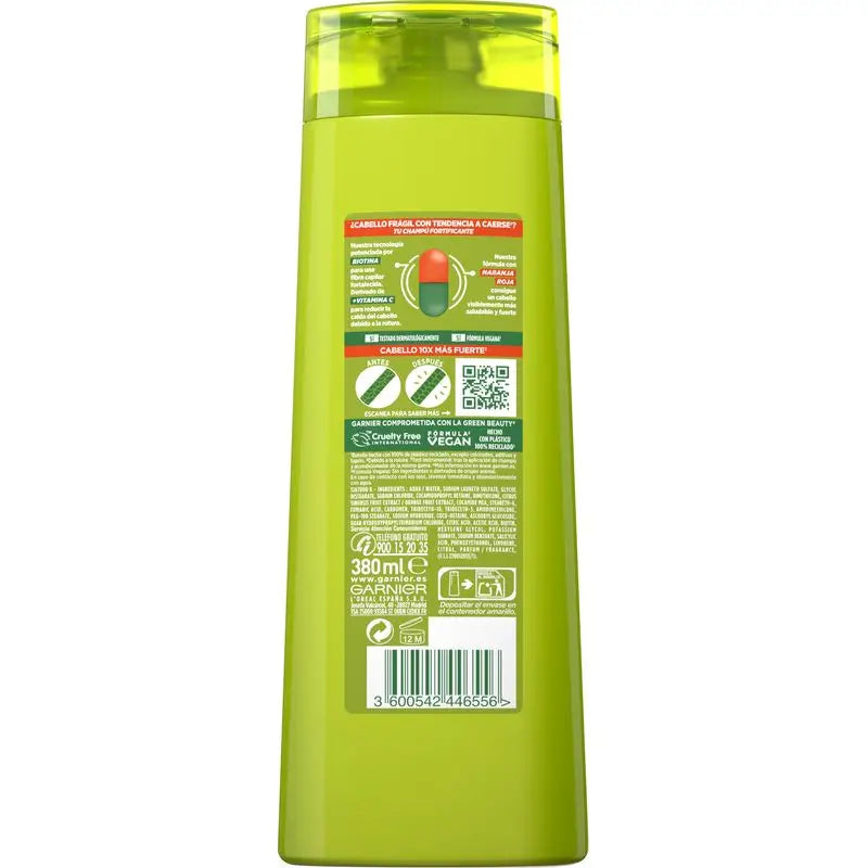 Garnier Fructis Vitamin Force Shampoo mit roter Orange, Vitamin C und Biotin für Haare, die zum Ausfallen neigen - 380 ml