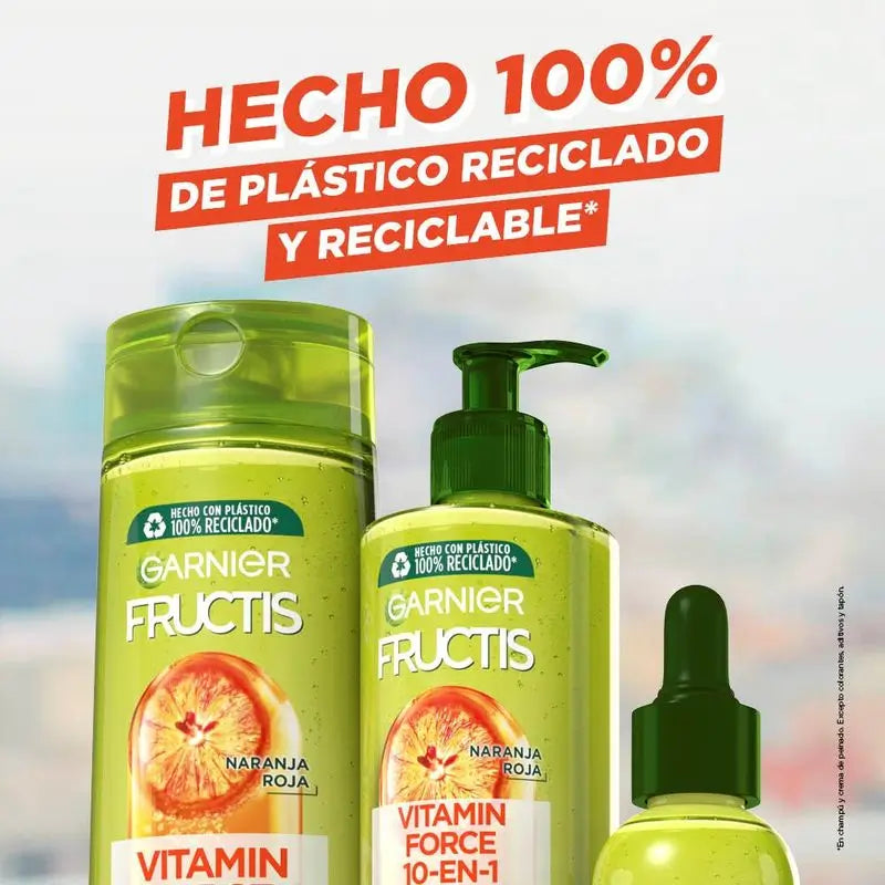 Garnier Fructis Vitamin Force Shampoo mit roter Orange, Vitamin C und Biotin für Haare, die zum Ausfallen neigen - 380 ml