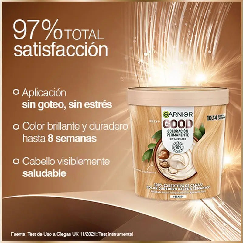 Garnier Good Permanent Colouring Ammoniakfrei, 90% natürlichen Ursprungs Farbton 10.14 Kamillenblond.