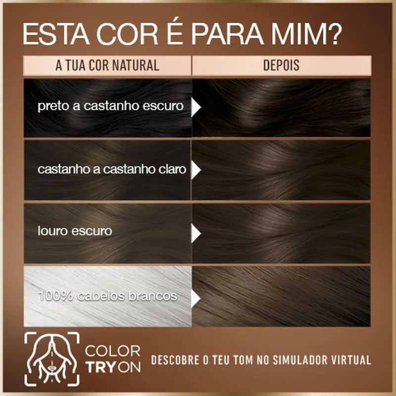 Garnier Good Permanent Colouring Ammoniakfrei, 90% natürlichen Ursprungs Farbton 4.0 Kakaobraun.