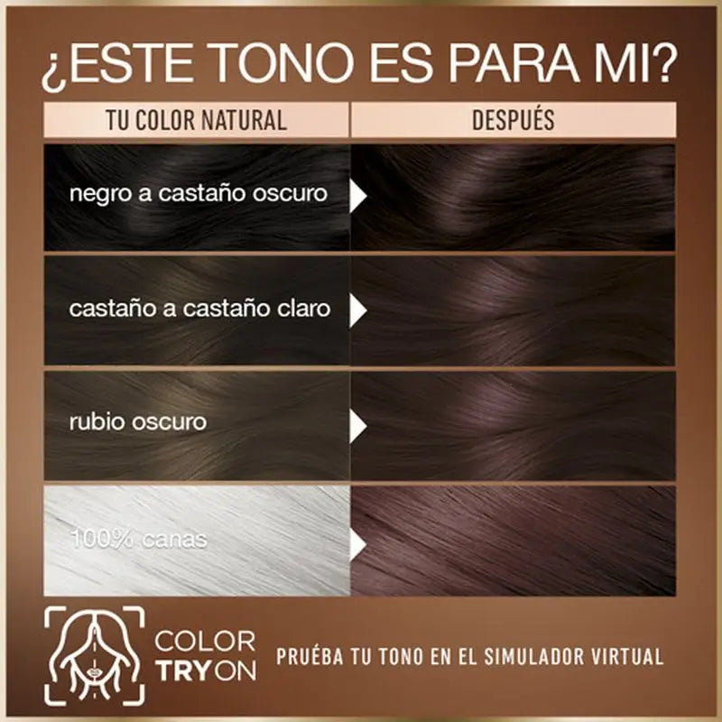 Garnier Good Permanent Colouring Ammoniakfrei, 90% natürlichen Ursprungs Farbton 4.15 Braun Glacé Brown.