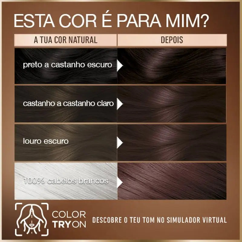 Garnier Good Permanent Colouring Ammoniakfrei, 90% natürlichen Ursprungs Farbton 4.15 Braun Glacé Brown.