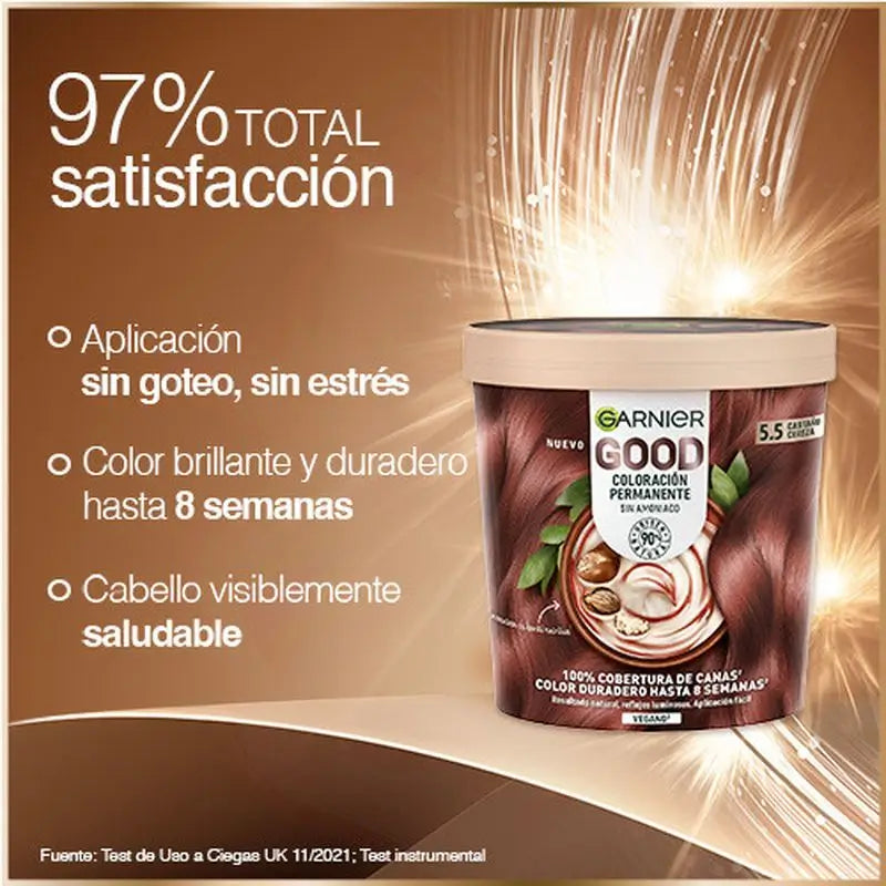 Garnier Good Permanent Colouring Ammoniakfrei, 90% natürlichen Ursprungs Farbton 5,5 Kirschbraun