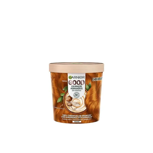 Garnier Good Permanent Colouring Ammoniakfrei, 90% natürlichen Ursprungs Farbton 7.43 Kurkuma-Kupfer.