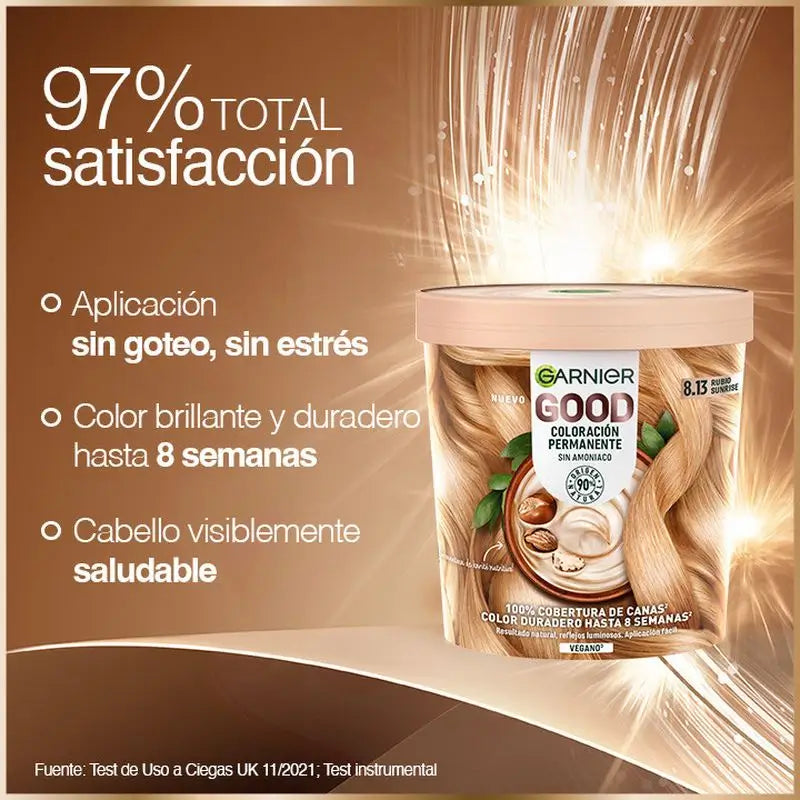 Garnier Good Permanent Colouring Ammoniakfrei, 90% natürlichen Ursprungs Farbton 8.13 Dawn Beige
