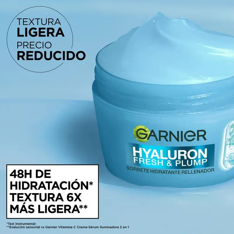 Garnier Hyaluron Fresh & Plump Feuchtigkeitsspendendes Regenerierendes Sorbet, 85 ml
