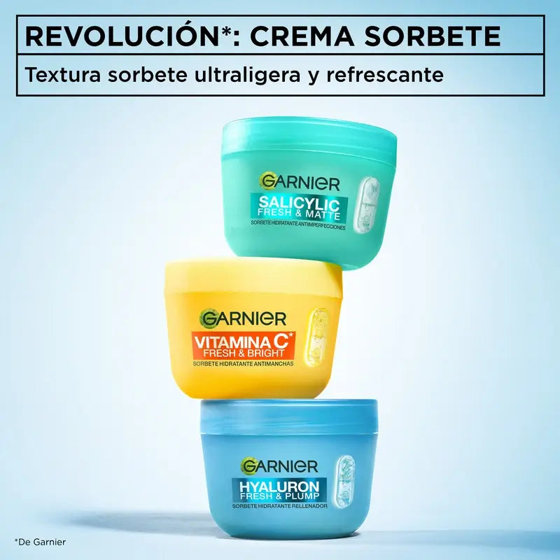 Garnier Hyaluron Fresh & Plump Feuchtigkeitsspendendes Regenerierendes Sorbet, 85 ml
