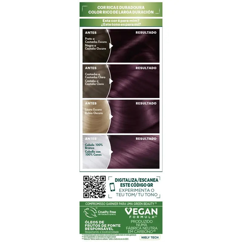 Garnier Nutrisse Grauhaarabdeckung mit nährender Maske Farbton 4.26 Braune Geige , 160 ml