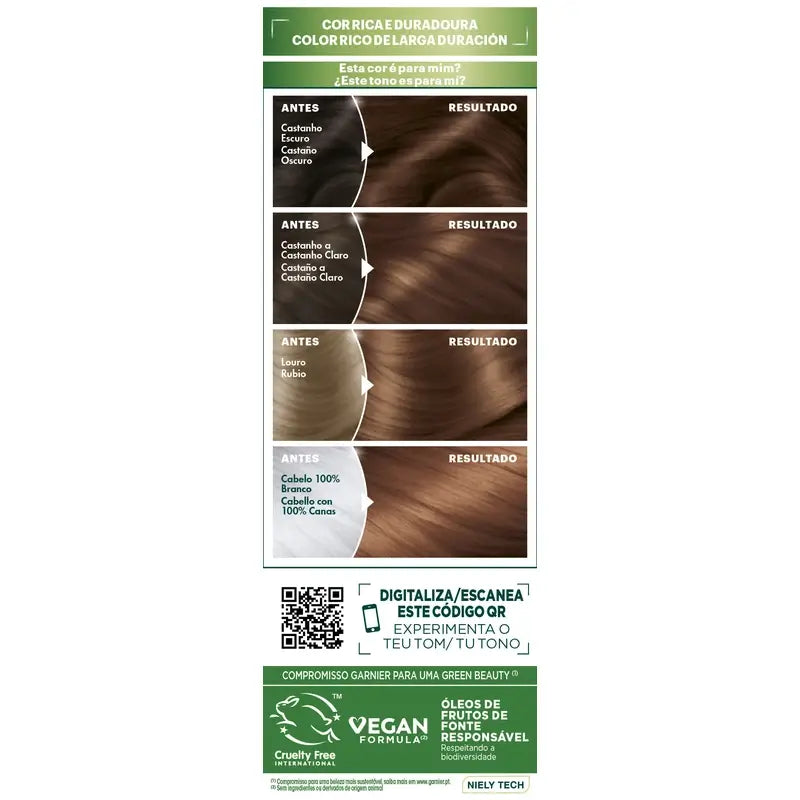 Garnier Nutrisse Dauerhafte Farbe Dauerhafte Farbe Schokoladenbraun Farbton 5,35 , 160 ml