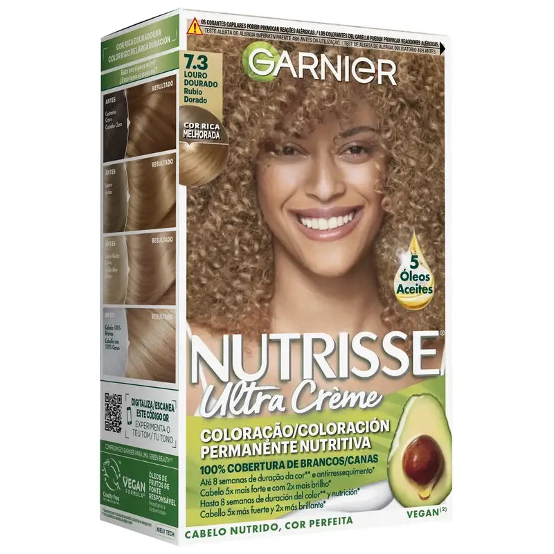 Garnier Nutrisse Golden Blonde Dauerhafte Haarfarbe Farbton 7,3 , 160 ml