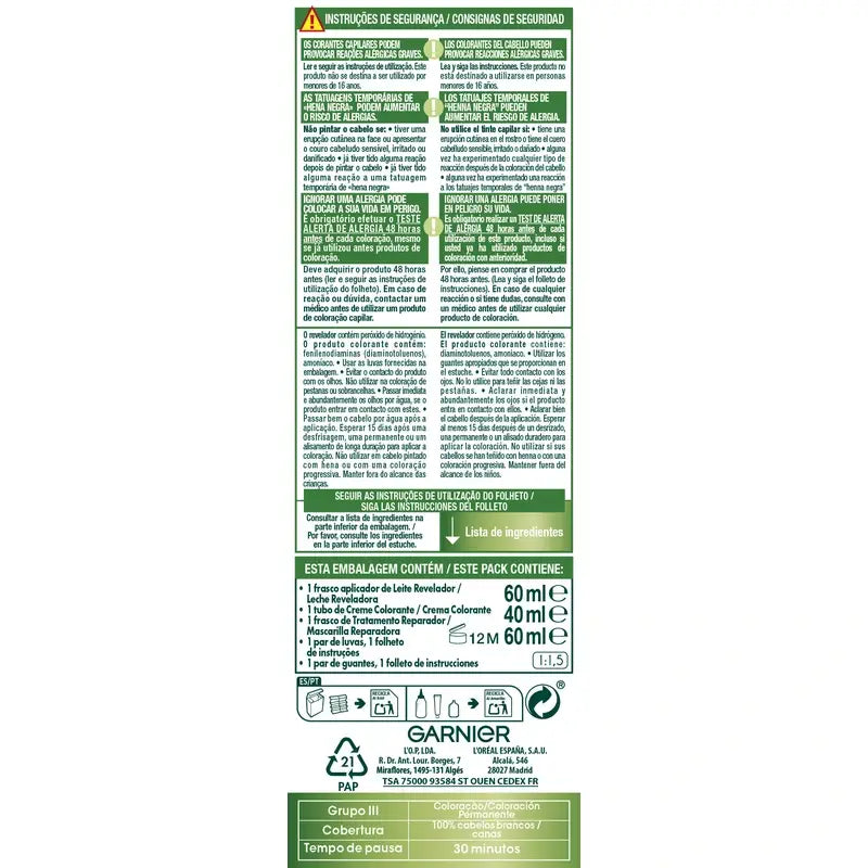 Garnier Nutrisse Sehr helles Blond Dauerhafte Farbe Nr. 9 , 160 ml