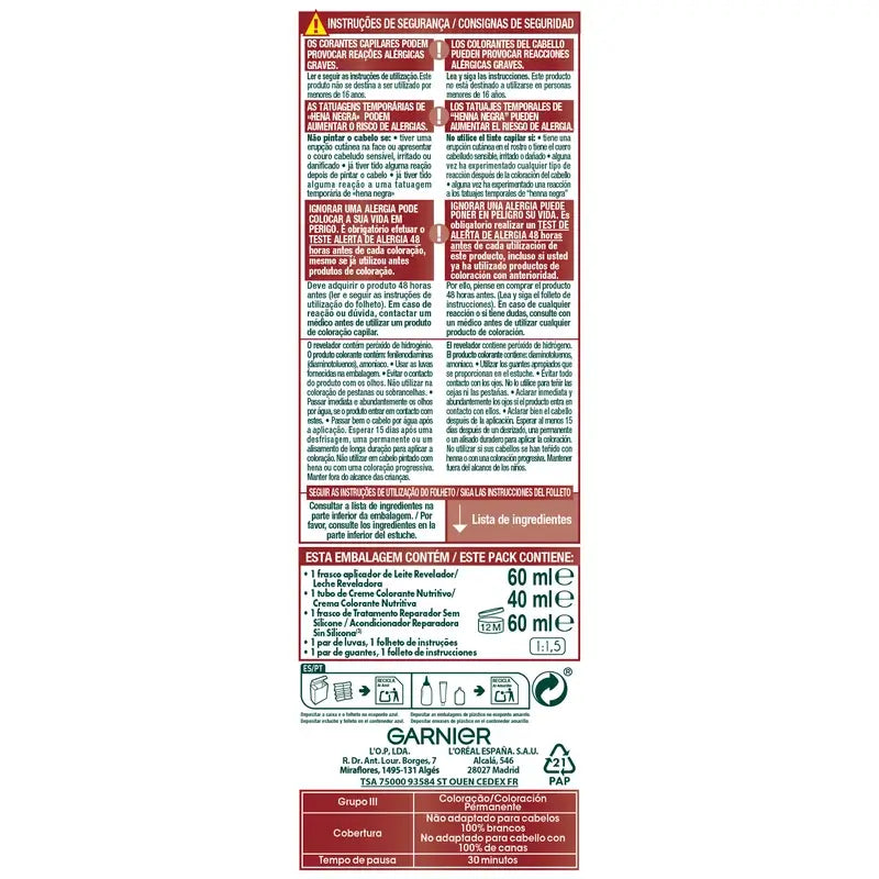 Garnier Nutrisse Ultra Farbe 6.60 Rouge , 160 ml
