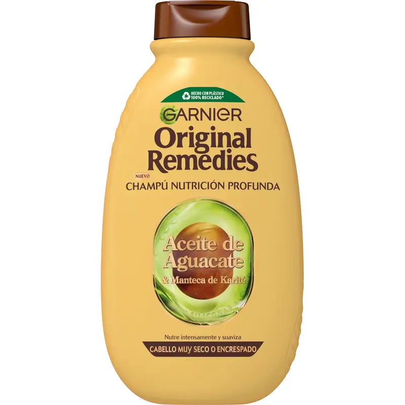 Garnier Original Remedies Avocado-Öl & Shea Butter Shampoo für widerspenstiges & krauses Haar 600 Ml