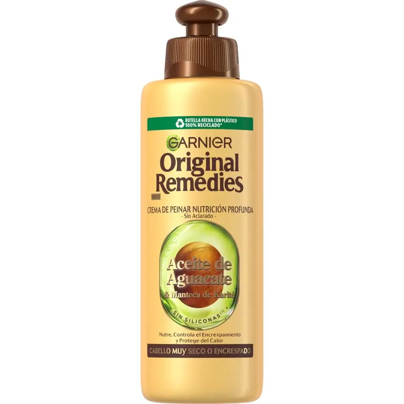 Garnier Original Remedies Avocado & Shea Butter Creme für widerspenstiges & krauses Haar 200Ml