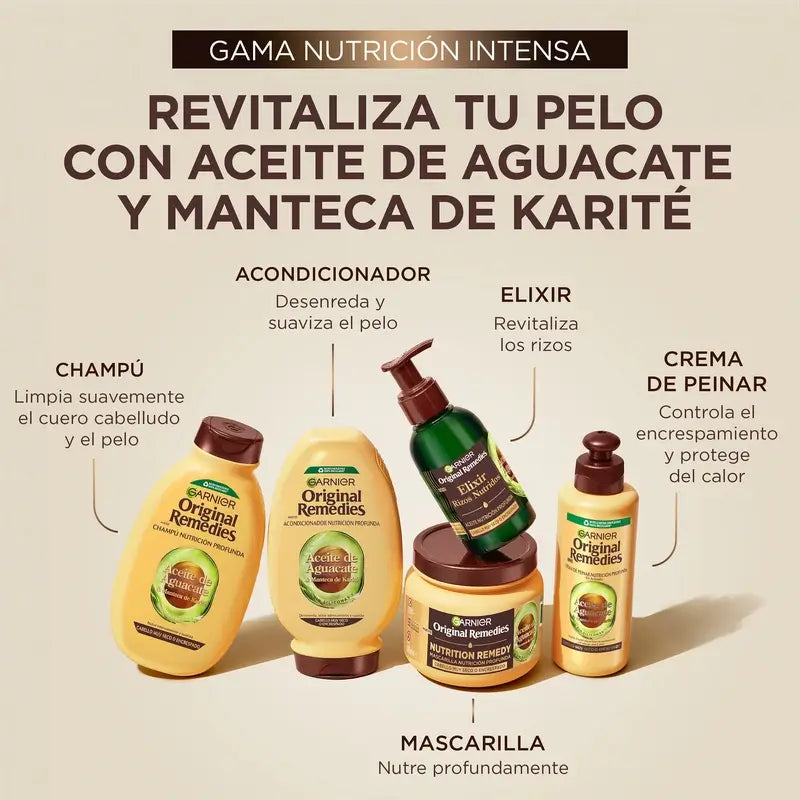 Garnier Original Remedies Avocado & Shea Butter Creme für widerspenstiges & krauses Haar 200Ml