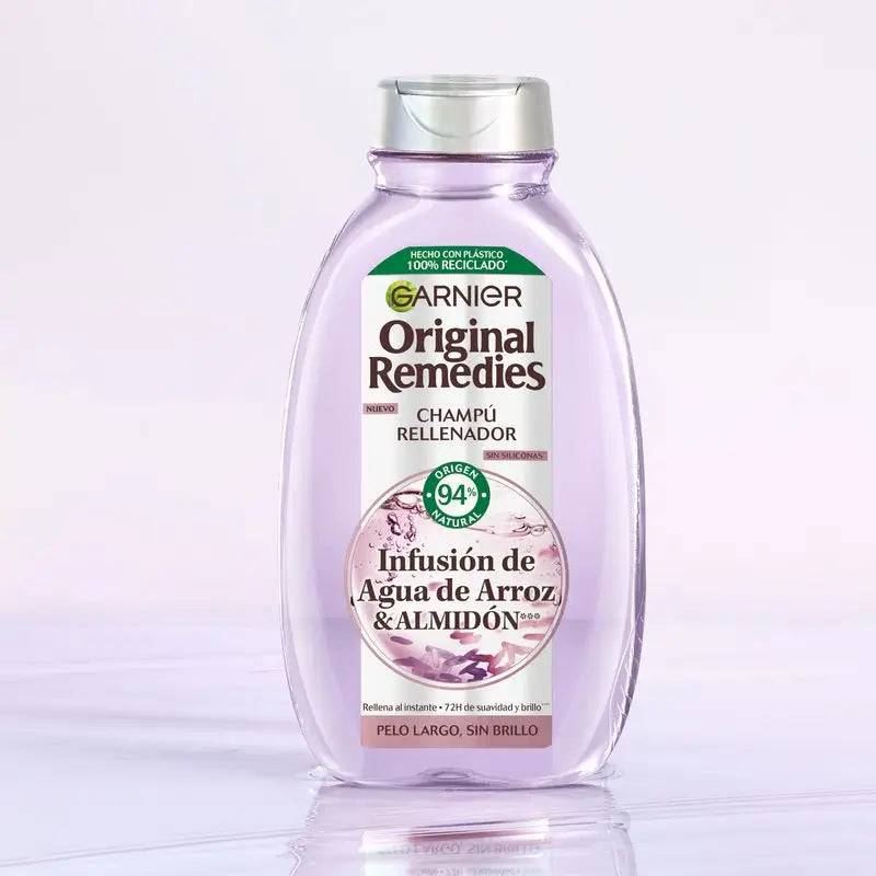 Garnier Original Remedies Rice Water Infused Replenishing Shampoo für langes, glanzloses Haar