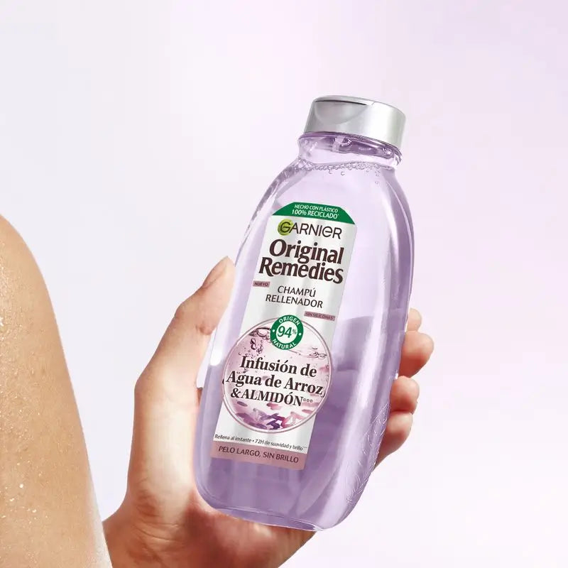 Garnier Original Remedies Rice Water Infused Replenishing Shampoo für langes, glanzloses Haar
