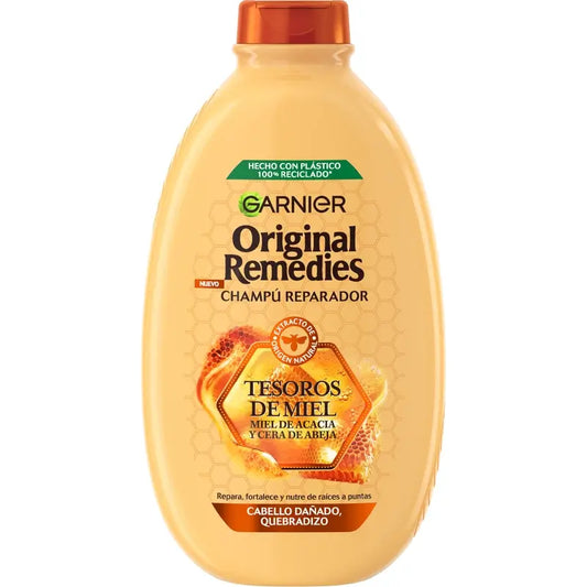 Garnier Original Remedies Honig Schätze Repairing Shampoo für trockenes & sprödes Haar 600 Ml