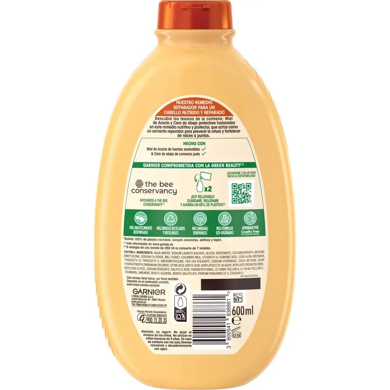Garnier Original Remedies Honig Schätze Repairing Shampoo für trockenes & sprödes Haar 600 Ml