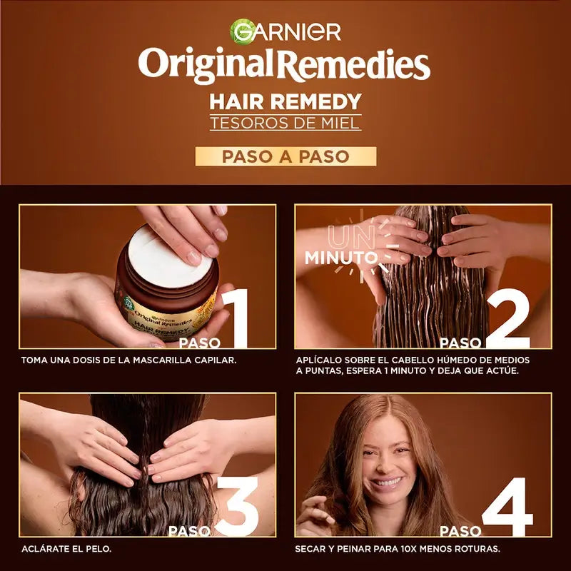 Garnier Original Remedies Hair Remedy Repairing Mask mit Akazienhonig und Bienenwachs, 340 ml