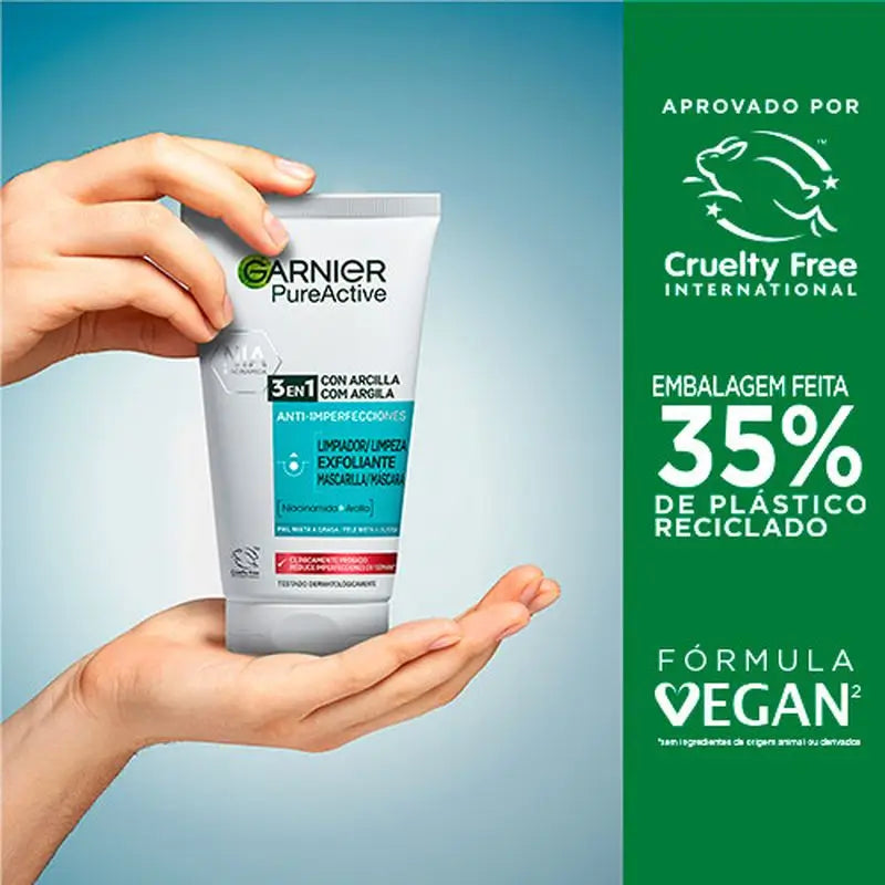 Garnier Pure Active 3 In 1 Gel mit Anti-Perfektions-Ton - 150 Ml
