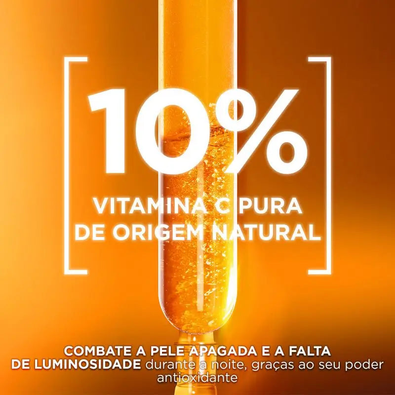 Garnier Anti-Blemish Night Serum mit 10% Vitamin C. Ergebnisse auf Flecken, stumpfe Haut und feine Linien.