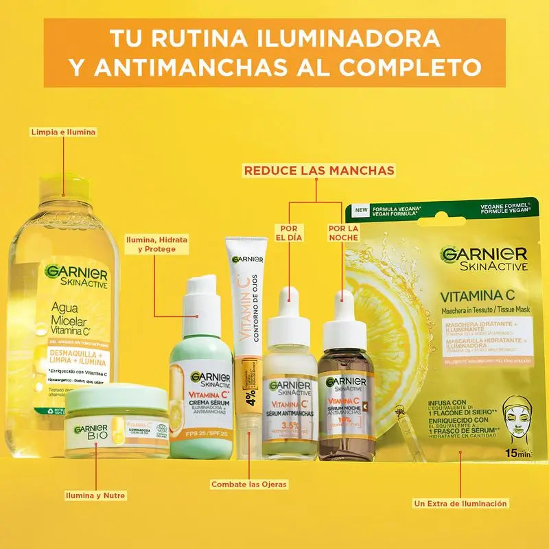Garnier Anti-Blemish Night Serum mit 10% Vitamin C. Ergebnisse auf Flecken, stumpfe Haut und feine Linien.