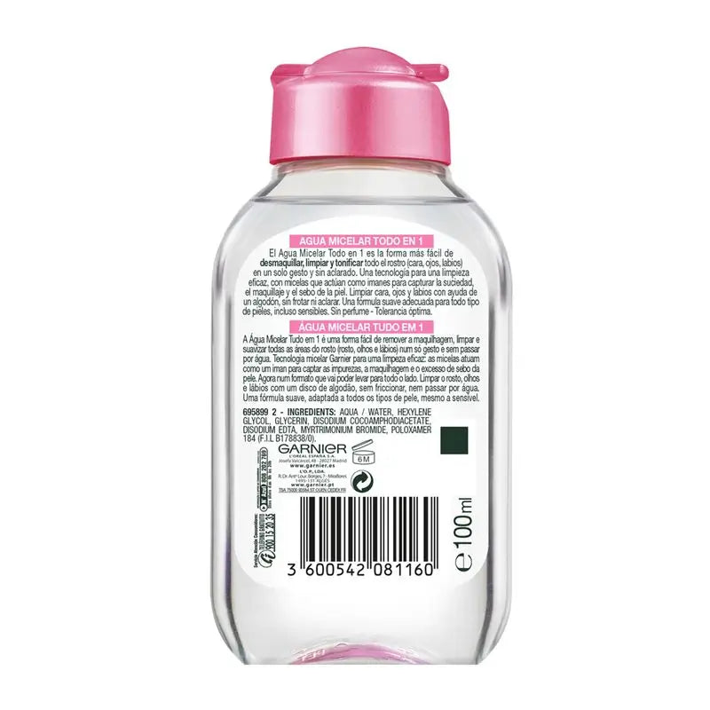 Garnier Skin Active Classic Mizellenwasser Reiseformat für normale Haut All In One - 100 Ml
