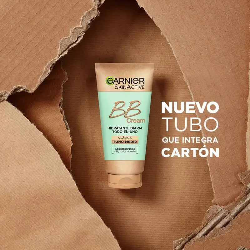 Garnier Skinactive Bb Cream Classic Medium Tone. All In One Feuchtigkeitscreme mit Farbe Spf15, 50Ml